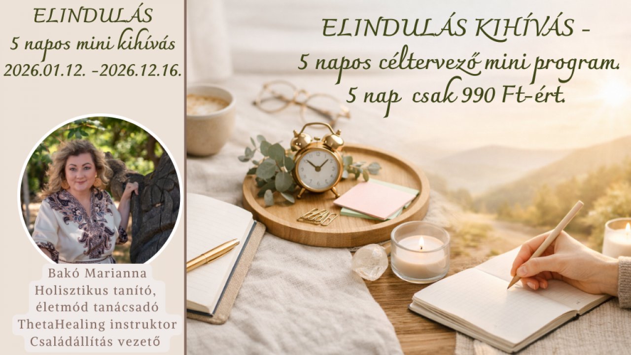 ELINDULÁS KIHÍVÁS -5 napos céltervező mini program