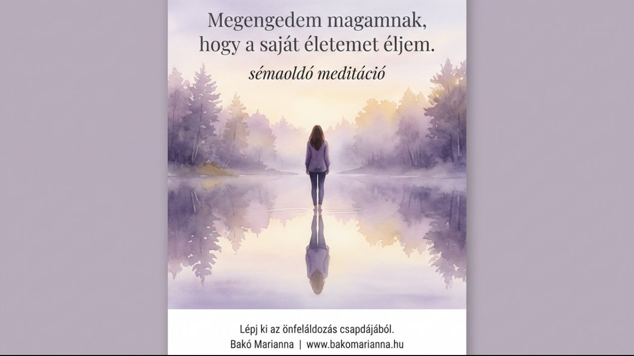 Megengedem magamnak, hogy a saját életemet éljem.