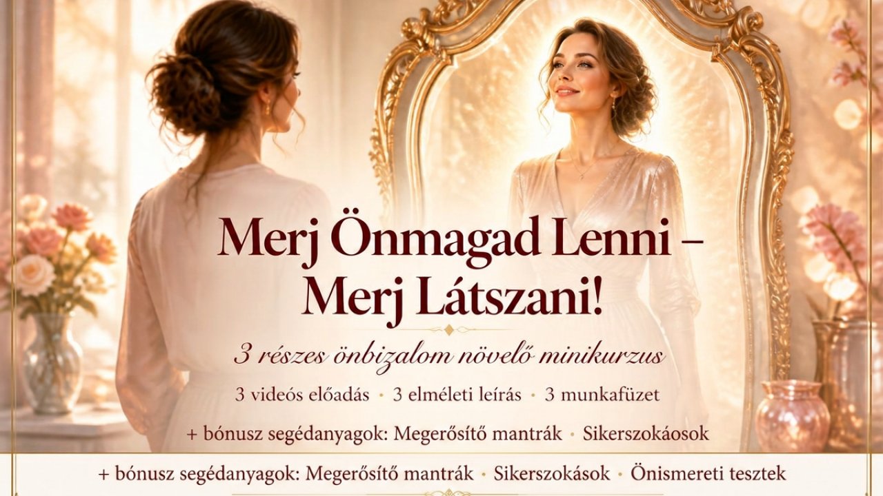 Merj önmagad lenni Önbizalomnövelő 3 részes kurzus
