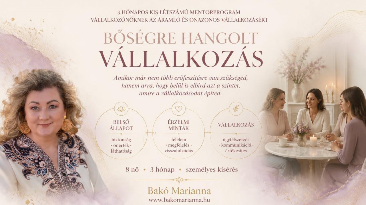 Bőségre hangolt vállalkozás 3 hónapos program