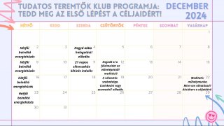 Tudatos teremtők klub decemberi meditációk