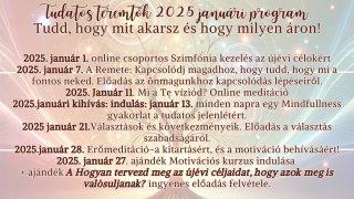 Tudatos teremtők klub januári meditációk